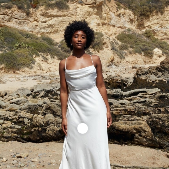 Fame and Partners Strappy Draped Gown Size 12 - Picture 4 of 11